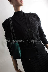 CHANEL 13C Black CC Buttons Cotton Knit Cardigan 36 38 シャネル ブラック ココボタン コットン ニット カーディガン 即発