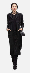 CHANEL 16B Black Zipper Wool Dress Coat 38 シャネル ブラック ジッパー ウール ドレープ ワンピース コート 即発