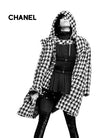 CHANEL 16B Black White Houndstooth Hooded Zip Coat 38 40 42 シャネル ブラック ホワイト 千鳥格子 ジッパー フード付き コート 即発