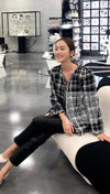 CHANEL 18S Navy Ivory Checked Cotton Tweed Jacket 36 シャネル ネイビー アイボリー チェック コットン ツイード ジャケット 即発