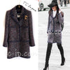CHANEL 12A Navy Multicolor Tweed Jacket Coat 40 42 シャネル ネイビー マルチカラー ツイード ジャケット コート 即発