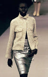 CHANEL 99A Vintage Beige Gray Tweed Jacket 40 42 44 シャネル ヴィンテージ・ベージュ・グレー・ツイード・ジャケット 即発