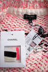 CHANEL 20S Pink White Cotton Knit Cardigan 38 40 42 シャネル ピンク ホワイト コットン ニット カーディガン 即発