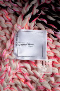 CHANEL 20S Pink White Cotton Knit Cardigan 38 40 42 シャネル ピンク ホワイト コットン ニット カーディガン 即発