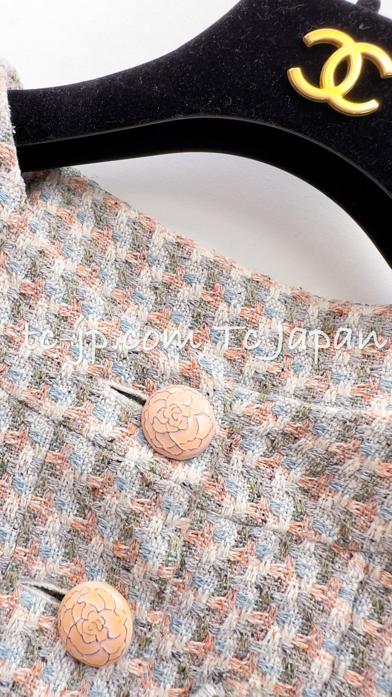 CHANEL 13C Rose Garden Multicolor Silk Tweed Jacket Suit 40 シャネル ローズガーデン・ツイード・ジャケット 即発