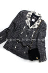 CHANEL 06S Gray Beige CC Logo Tweed Jacket Skirt Suit 38 シャネル CCロゴ グレー ベージュ ツイード ジャケット スカート スーツ 即発