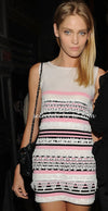 CHANEL 11C Pink Black Stripe Cashmere Knit Dress 36 シャネル ピンク ブラック ストライプ ボーダー カシミア100% ニット ワンピース 即発