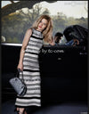 CHANEL 11C Pink Black Stripe Cashmere Knit Dress 36 シャネル ピンク ブラック ストライプ ボーダー カシミア100% ニット ワンピース 即発