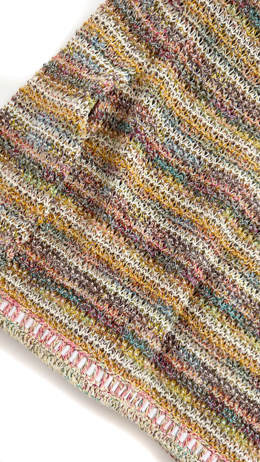 CHANEL 17C Creme Marigold Multi Cotton Cardigan 34 36 シャネル クリーム マリゴールド コットン ストレッチ テープ トリム カーディガン 即発