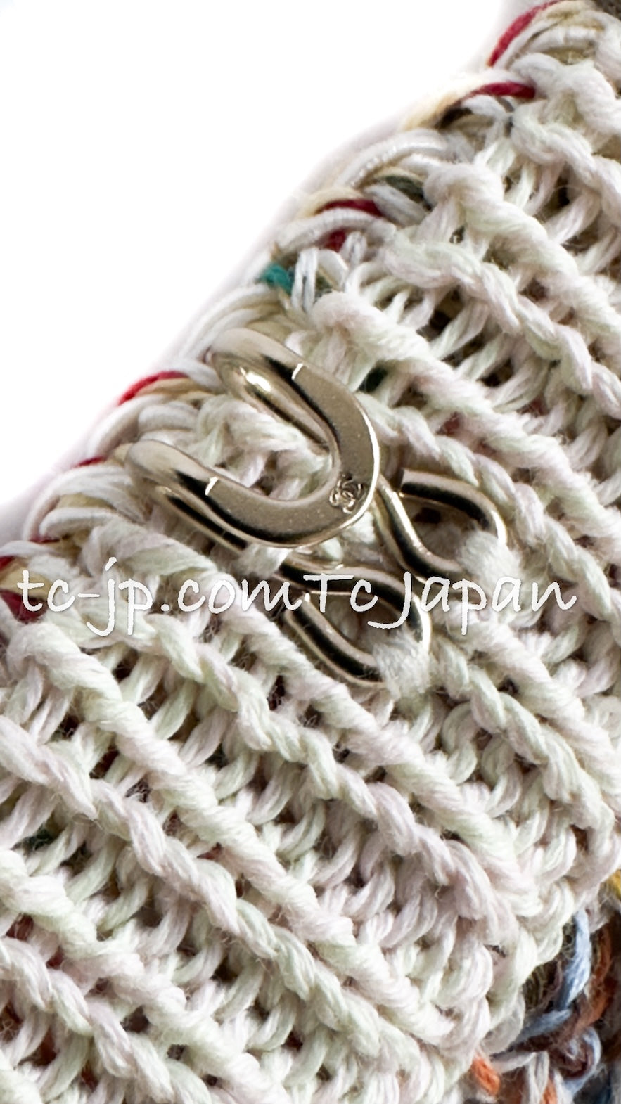 chanel 17c creme marigold trim cotton knit cardigan 9
