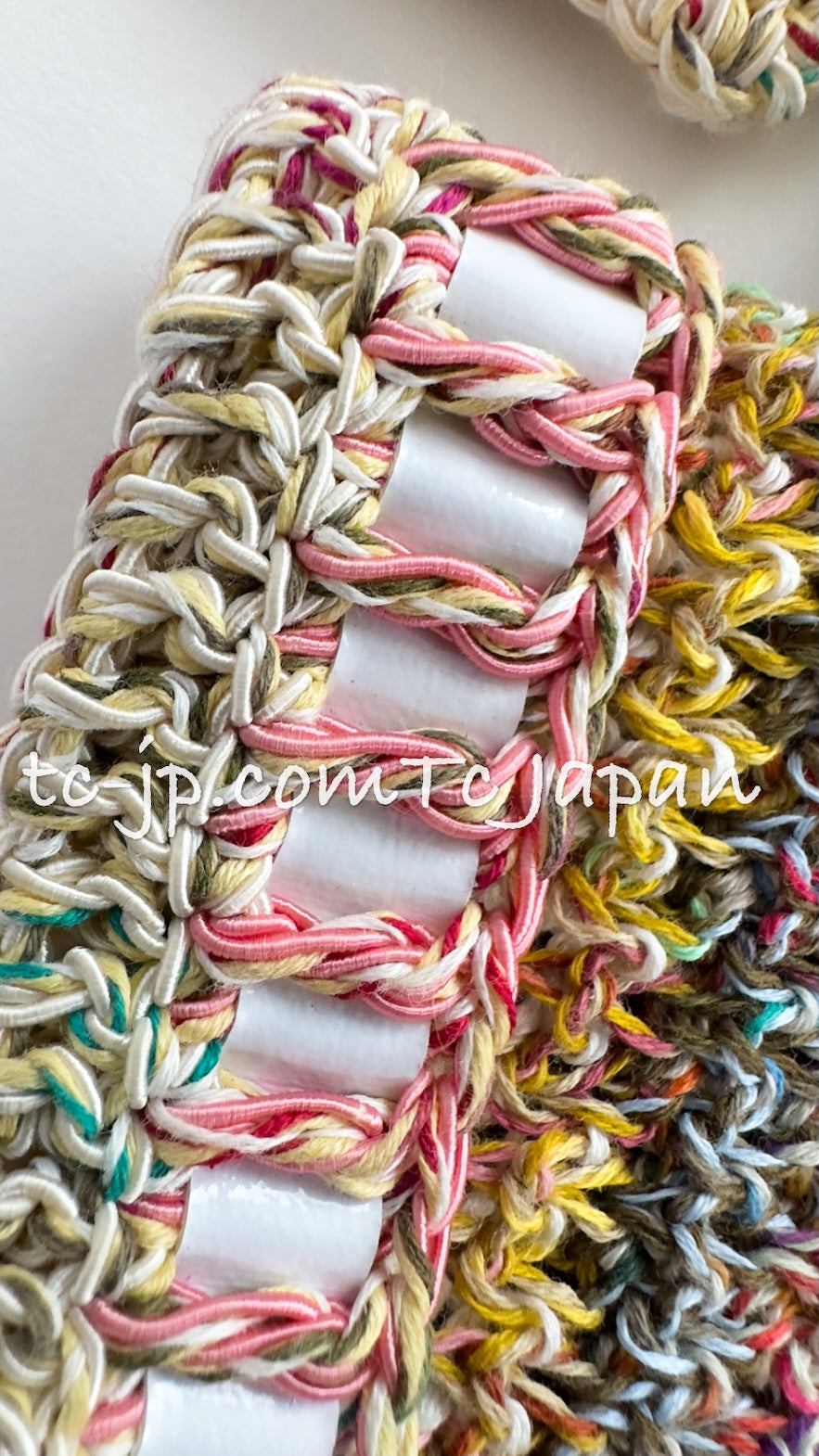 CHANEL 17C Creme Marigold Multi Cotton Cardigan 34 36 シャネル クリーム マリゴールド コットン ストレッチ テープ トリム カーディガン 即発