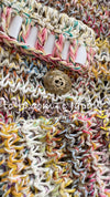 CHANEL 17C Creme Marigold Multi Cotton Cardigan 34 36 シャネル クリーム マリゴールド コットン ストレッチ テープ トリム カーディガン 即発