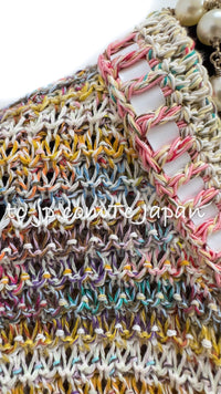 CHANEL 17C Creme Marigold Multi Cotton Cardigan 34 36 シャネル クリーム マリゴールド コットン ストレッチ テープ トリム カーディガン 即発