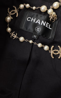 CHANEL 16PF Black Cashmere Gold Button Coat 34 36 42 46 シャネル ブラック・カシミア・ゴールドボタン・トレンチコート・ピーコート 即発
