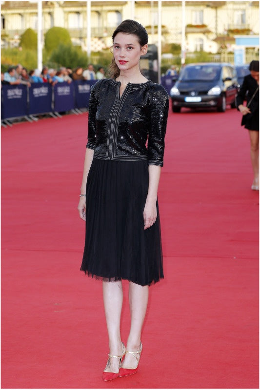 CHANEL 13C Black Sequins Cropped Party Zipper Jacket Keira Knightley 34 36 シャネル ブラック スパンコール クロップド丈 パーディー ジッパー ジャケット キーラ・ナイトレイ 着用 即発 - TC JAPAN