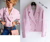 CHANEL 21S Light Pink Double Tweed Jacket 34 シャネル ライト ピンク ココボタン ダブル ツイード ジャケット 即発