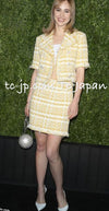 CHANEL 18S Yellow Ivory Cotton Wool Tweed Jacket 40 42 シャネル イエロー アイボリー コットン ウール ツイード ジャケット 即発