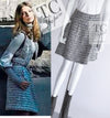 CHANEL 05A Gray Silver Mix Wool Cashmere Tweed Skirt 36 38 シャネル グレー シルバー ふんわり ウール カシミヤ ツイード スカート 即発