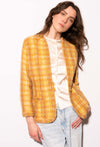 CHANEL 89A Vintage Orange Yellow Wool Tweed Jacket Coat 38 40 42 シャネル ヴィンテージ オレンジ イエロー ウール ツイード ジャケット コート 即発