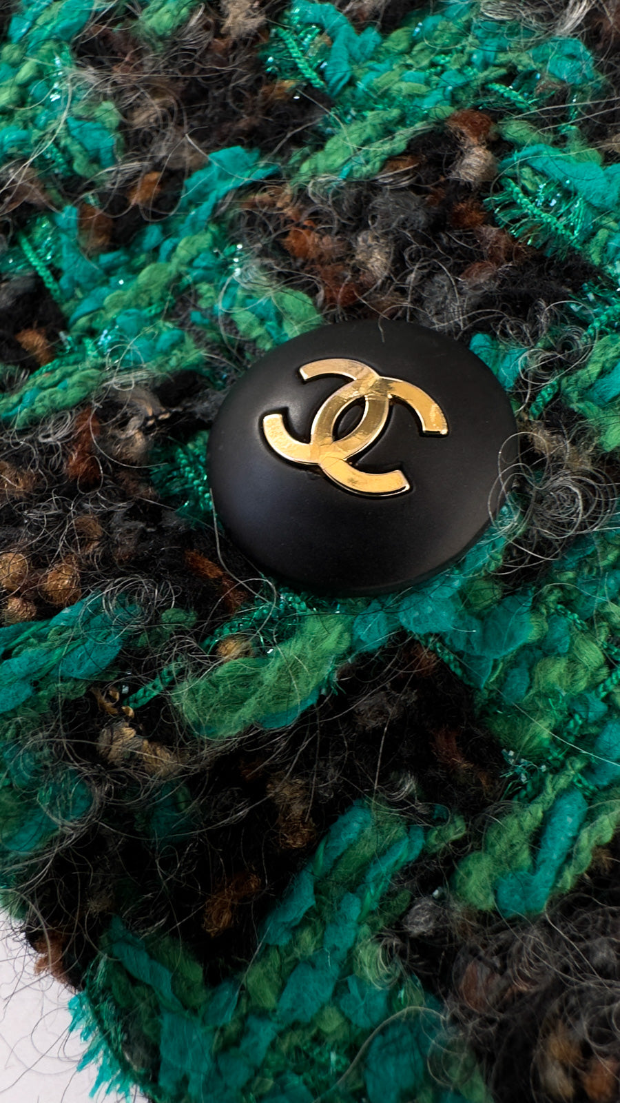 シャネル ヴィンテージ スカート CHANEL グリーン ブラック