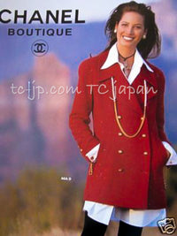 CHANEL 93A Vintage Red Sequin Wool Jacket Coat 38 40 42 シャネル ヴィンテージ レッド スパンコール ウール ジャケット コート 即発