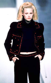 CHANEL 97A Vintage Brown Orange Pink Trim Wool Tweed Jacket 40 シャネル ヴィンテージ ブラウン オレンジ ピンク トリム ウール ツイード ジャケット 即発