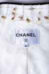 CHANEL 19S White Gold Bow Zip up Jacket Skirt Suit 36 シャネル ホワイト ゴールド ジップアップ リボン ツイード ジャケット スカート スーツ 即発