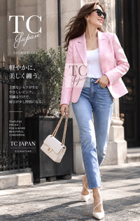 CHANEL Jacket 17C Cuba Runway Pink Silk Canvas Logo Button 36 | TW
