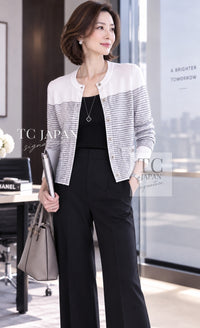 CHANEL 2024 24 COCO Beach White Silver CC Logo Buttons Knit Cardigan 12