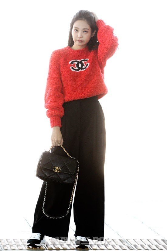 CHANEL 19A Pink Black CC Logo COCO Mark Sweater 34 36 16