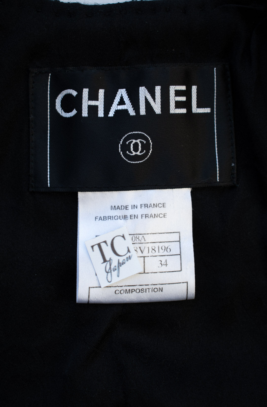 CHANEL Jacket 08A Little Black Tweed Wool 34 36 38 | UK