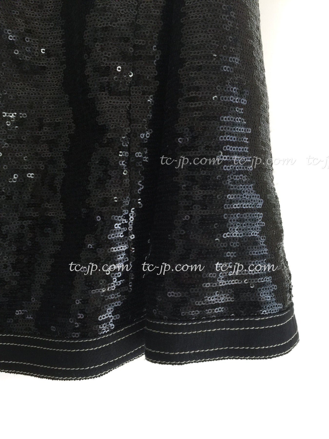 CHANEL 13C Black Sequins Cropped Party Zipper Jacket Keira Knightley 34 36 シャネル ブラック スパンコール クロップド丈 パーディー ジッパー ジャケット キーラ・ナイトレイ 着用 即発 - TC JAPAN