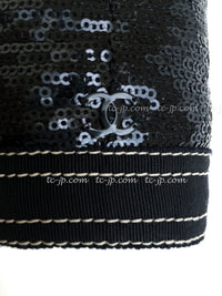 CHANEL 13C Black Sequins Cropped Party Zipper Jacket Keira Knightley 34 36 シャネル ブラック スパンコール クロップド丈 パーディー ジッパー ジャケット キーラ・ナイトレイ 着用 即発 - TC JAPAN