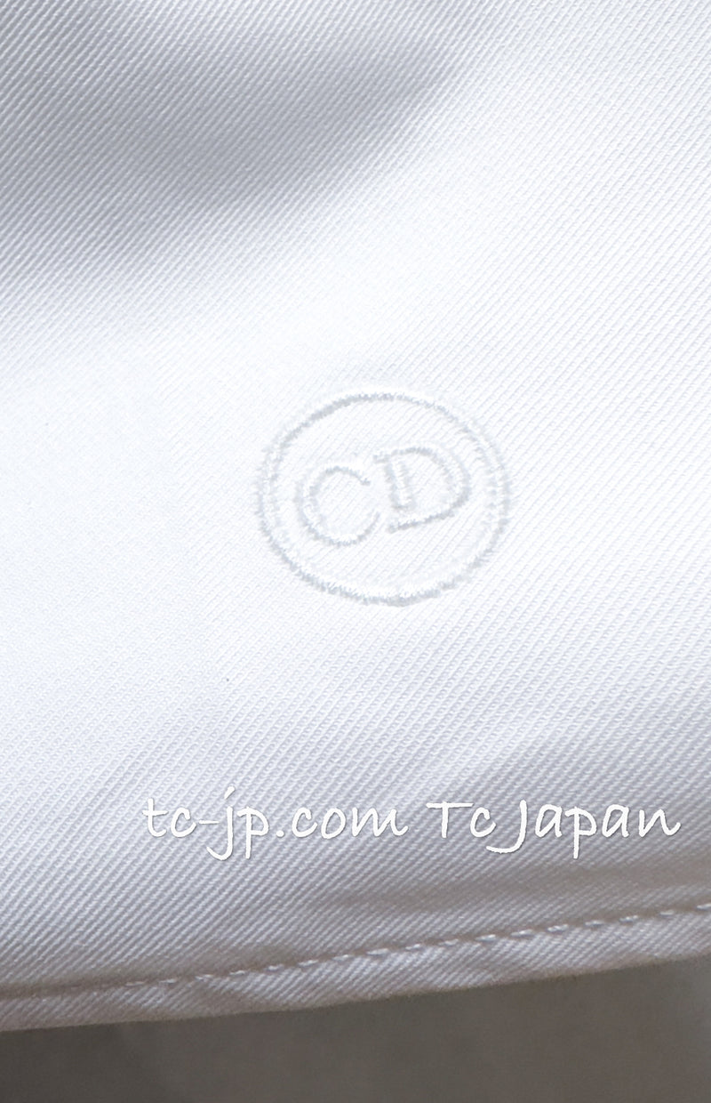 Christian Dior White EmbellishedDress 36 クリスチャン ディオール ホワイト・刺繍・ビーズ・ドレス・ワンピース 即発