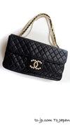 CHANEL Black Lambskin Westminster Classic Pearl Chain Matelasse Bag シャネル ブラック・ラムスキン・ウエストミンスター・パール・チェーン・マトラッセ・バッグ