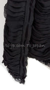 CHANEL 06A Black Ribbon Silk Penelope Cruz Cardigan Jacket Tops 34 38 40 シャネル ブラック リボン シルク ブラウス カーディガン ジャケット 即発