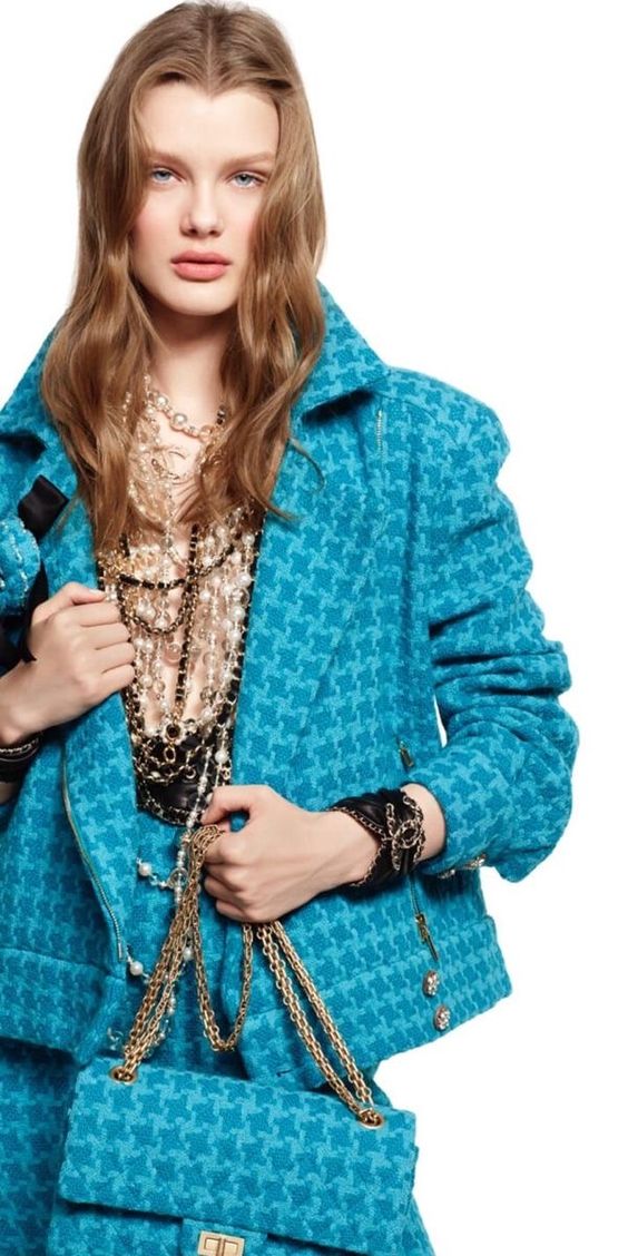 CHANEL 19A Blue Riders Wool Tweed Jacket 38 40 シャネル ブルー ライダース ウール ツイード ジャケット 即発