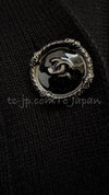 CHANEL 13C Black Knit Cotton Cardigan 36 シャネル ブラック・ニット・カーディガン