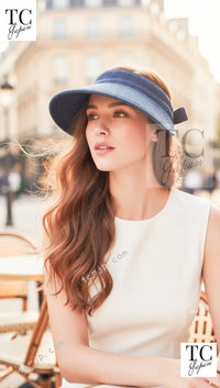 CHANEL Sun visor Women COCO Mark Denim シャネル サンバイザー レディース ココマーク デニム