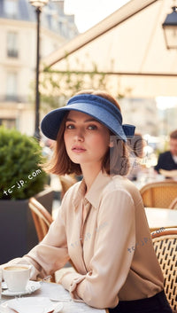 CHANEL Sun visor Women COCO Mark Denim シャネル サンバイザー レディース ココマーク デニム