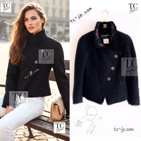 CHANEL 13PF Black Tartan Check Tweed Jacket 36 シャネル ブラック タータンチェック ツイード ジャケット 即発