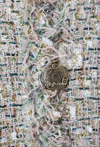 CHANEL 05S Metallic Beige Gold Tweed Jacket Skirt Suit 38 5