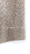 CHANEL 05S Beige Gold Silver Metallic Tweed Jacket Skirt Suit 44 46 シャネル ベージュ ゴールド メタリック ルサージュ ツイード ジャケット スカート スーツ 即発