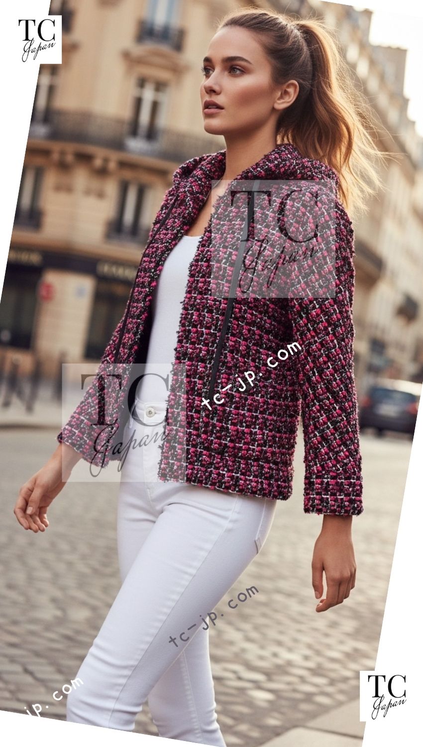 CHANEL 13A Lesage Pink Black Multi Jacket Coat 34 36 38 40 シャネル ルサージュ ピンク ブラック マルチカラー ツイード ジャケット コート 即発 - TC JAPAN