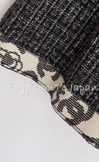 CHANEL 06S Gray Beige CC Logo Tweed Jacket Skirt Suit 38 シャネル CCロゴ グレー ベージュ ツイード ジャケット スカート スーツ 即発 - TC JAPAN