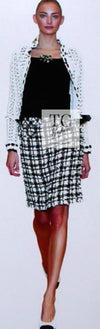 CHANEL 05S White Black Tweed Skirt 36 38 シャネル ホワイト ブラック ツイード スカート 即発