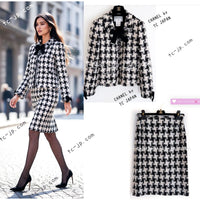 CHANEL 04PF Ivory Beige Bow Ribbon Jacket Skirt Suit 38 42 シャネル アイボリー ベージュ リボン ツイード ジャケット スカート スーツ 即発