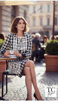 CHANEL 04PF Ivory Beige Bow Ribbon Jacket Skirt Suit 38 シャネル アイボリー ベージュ リボン ツイード ジャケット スカート スーツ 即発 - TC JAPAN