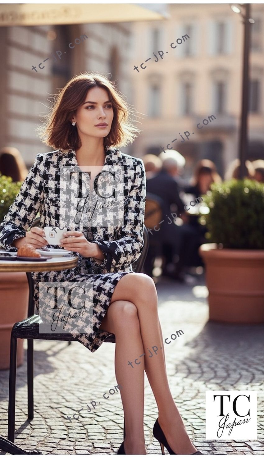 CHANEL 04PF Ivory Beige Bow Ribbon Jacket Skirt Suit 38 シャネル アイボリー ベージュ リボン ツイード ジャケット スカート スーツ 即発 - TC JAPAN