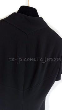 CHANEL 97S Vintage Black Silk CC Logo Jacket Coat 36 シャネル ヴィンテージ ブラック シルク CCロゴ ジャケット コート